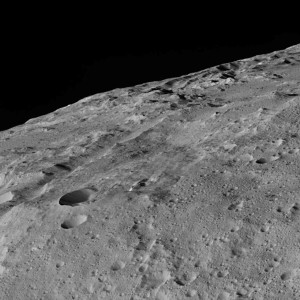 This image of Ceres was taken in Dawn's low-altitude mapping orbit around a crater chain called Gerber Catena. A 3-D view is also available. Image credit: NASA/JPL-Caltech/UCLA/MPS/DLR/IDA