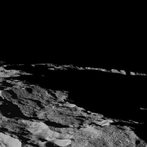 This part of Ceres, near the south pole, has such long shadows because, from the perspective of this location, the sun is near the horizon. Image credit: NASA/JPL-Caltech/UCLA/MPS/DLR/IDA